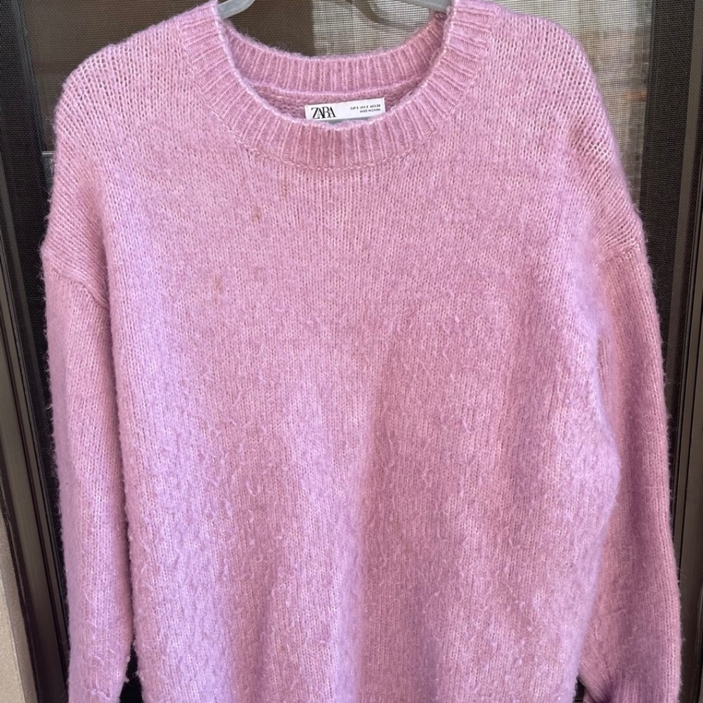 Oversized Pink Zara Sweater